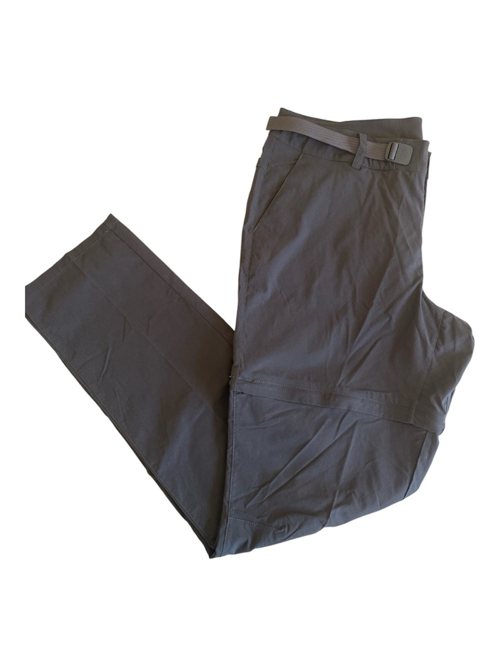 The North Face Women's Straight-Leg Pants in Charcoal with Built-In Belt